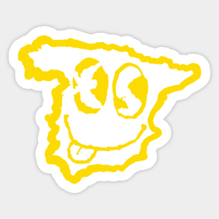 Spain Spanish Eyes Grunge Smiling Face Yellow Sticker